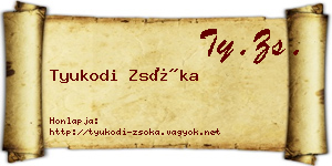 Tyukodi Zsóka névjegykártya